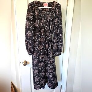 Kate Spade Polka dot wrap dress sz 14